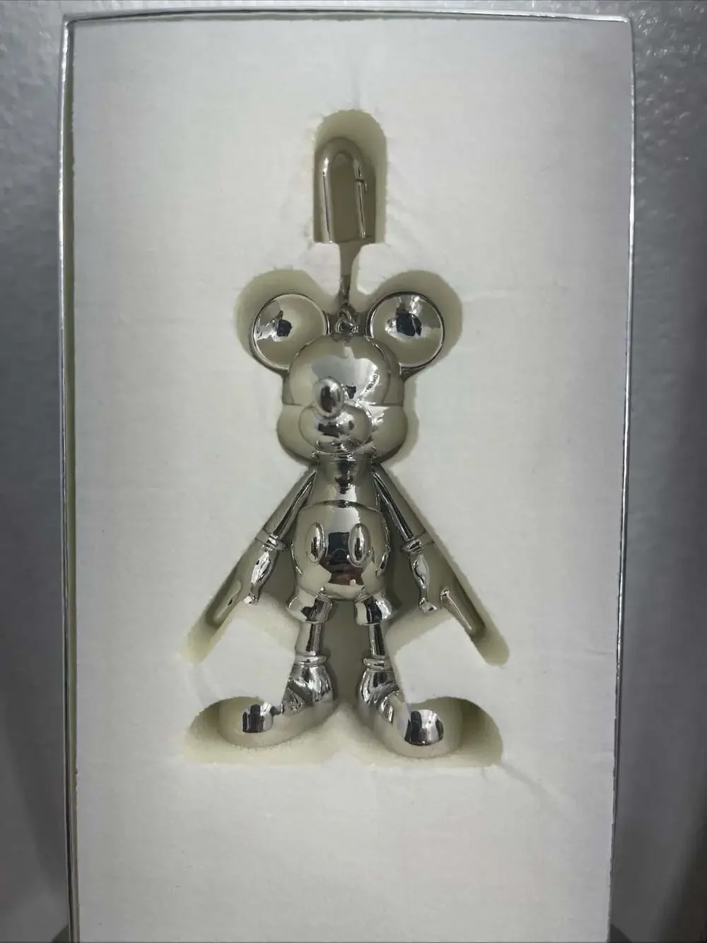 Disney x Baublebar Mickey Mouse Shiny Silver Bag Charm Keychain